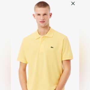 Lacoste Men’s Pale Yellow Pique Polo Shirt